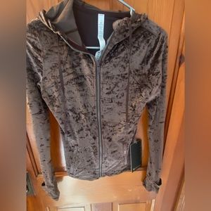 Hooded define jacket (crushed velvet)